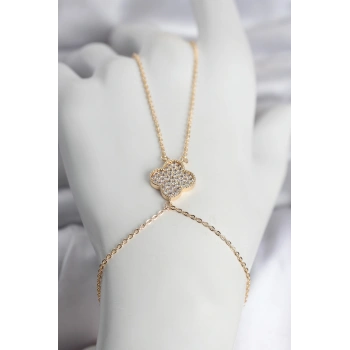 Nevamel® Pirinç Gold Renk Yonca Model Kadın Şahmeran 5886