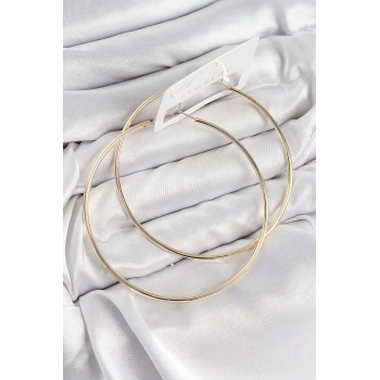 Nevamel® Pirinç Halka Model Gold Renk Kadın Küpe 5886
