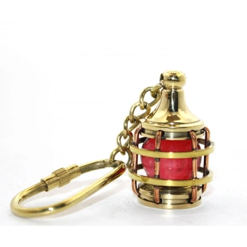 Nevamel® Pirinç Kırmızı Gaz Lambası Tasarımlı Anahtarlık