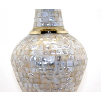 Nevamel Pirinç Sedefli Vazo 35 Cm