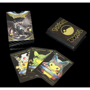 Nevamel Pokemon Oyun Kartı Metalik Siyah Deste