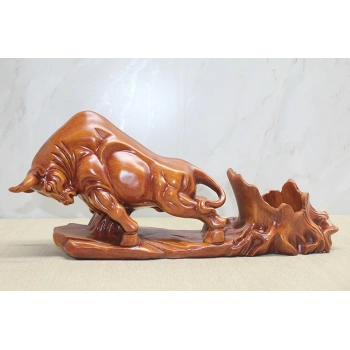 Nevamel Polyester Boğa Figürü Şaraplık