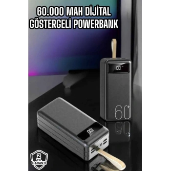 Nevamel Powerbank 60.000 Mah Hızlı Şarj 4 Çıkışlı Uzun Şarj Süreli Dijital Göstergeli