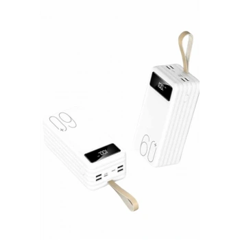 Nevamel Powerbank 60.000 Mah Taşınabilir Şarj Hızlı El Fenerli Dijital Göstergeli