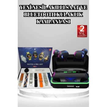 Nevamel Powerbank Bluetooth Kulaklık Ve Akıllı Saat 7 Kordonlu Metal Kordon Plastik Kordon