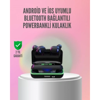 Nevamel® Powerbank Özellikli Bluetooth 5.1 Kulaklık Oyun ve Müzik İçin
