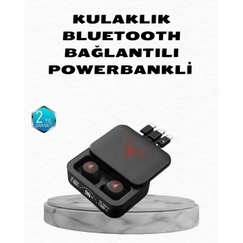 Nevamel Powerbank Özellikli Bluetooth Kablosuz Kulaklık – Dokunmatik Kontrol Uzun Pil Ömrü Ergonomik Tasarım