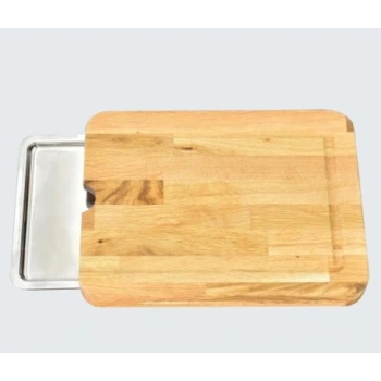 Nevamel Pratik Tepsili Ahşap Kesme Tahtası