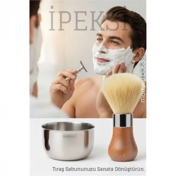 Nevamel® Premium Tıraş Fırçası - Dişbudak Saplı - %70 Domuz Kılı Karışımı | Yoğun Köpük Pürüzsüz Tıraş
