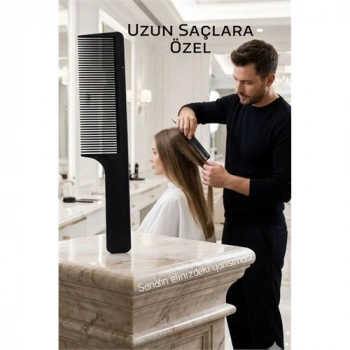 Nevamel® Profesyonel Antistatik Uzun Saç Kesim Tarağı – Isıya Dayanıklı ve Ergonomik 23 cm