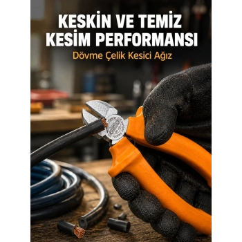 Nevamel® Profesyonel Kullanıma Uygun Dövme Çelik Yan Keski