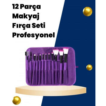 Nevamel Profesyonel Makyaj Uygulamalarına Özel 12 Parça Kompakt ve Hafif Makyaj Fırça Seti