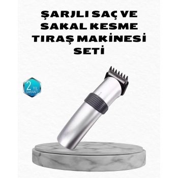 Nevamel Profesyonel Şarjlı Saç ve Sakal Kesme Makinesi – Paslanmaz Çelik Bıçaklı Ergonomik ve Sessiz Motorlu