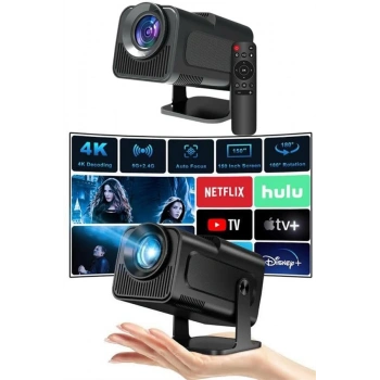 Nevamel Projektör Siyah Android Taşınabilir Sinema Projeksiyon Wifi Destekli En Güncel Sürüm Akıllı