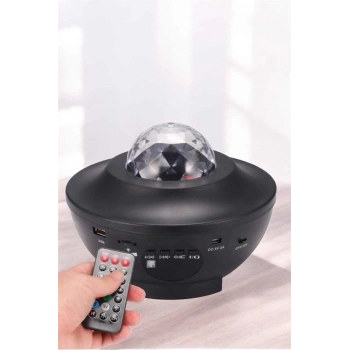 Nevamel Projektör Yıldız Gece Lambası Disko Topu Bluetooth Bağlantılı Taşınabilir Şarjlı