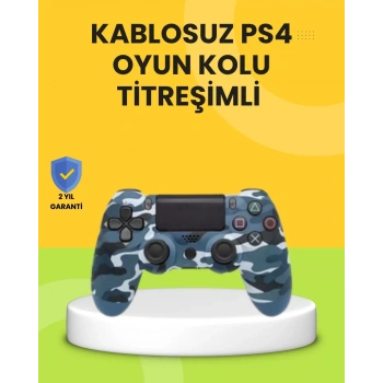 Nevamel® PS4 Uyumlu Kablosuz Oyun Kolu Ergonomik Çift Titreşimli