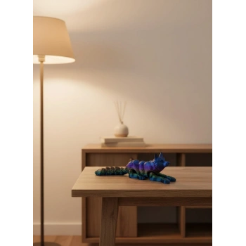 Nevamel® Rainbow hareketli kurt masa dekoru esnek eklem yapılı