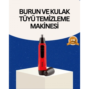 Nevamel® Raks Kırmızı Tüy Temizleme Cihazı Kulak Burun Pilli Ergonomik