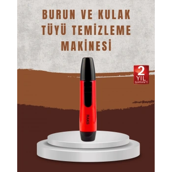 Nevamel® Raks Leo Burun Kulak Tüy Alma Makinesi 45 dk Şarj Süreli Kırmızı