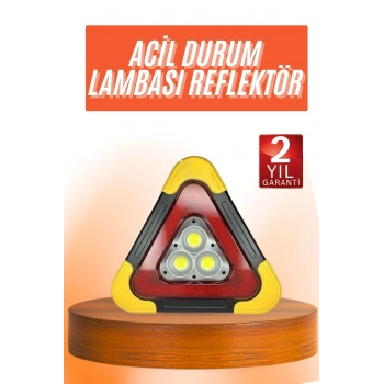 Nevamel® Reflektör Güneş Enerjili Taşınabilir Portatif Acil Güvenlik Işığı Araba Acil Uyarı Işığı