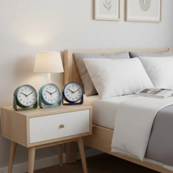 Nevamel® Renkli Yuvarlak Masa Çalar Saati