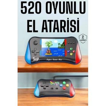 Nevamel® Retro 500 Oyunlu Nostaljik Oyunlu El Atari Gamebox Oyun Konsolu Çift Destekli