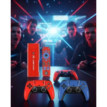 Nevamel® Retro Android Game Stick 64GB 10K HD Çift Kişilik Oyun Konsolu