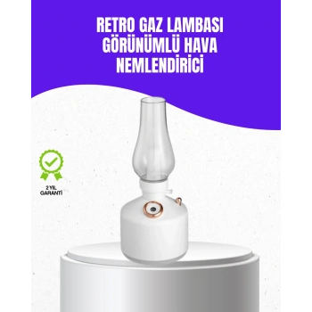Nevamel® Retro Gaz Lambası Görünümlü Ledli Buhar Püskürtücü Aroma Difüzör