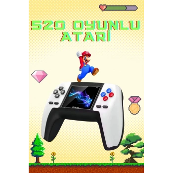 Nevamel Retro Konsol P5 Uyumlu Taşınabilir 520 Oyunlu Kablosuz Game Stick