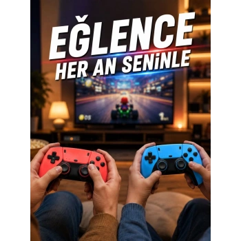 Nevamel® Retro Oyun Konsolu HDMI Destekli Kablosuz Oyun Kolu ile Oyun Keyfi