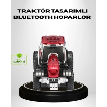 Nevamel® Retro Traktör Tasarımlı Kablosuz Hoparlör USB TF AUX FM Destekli