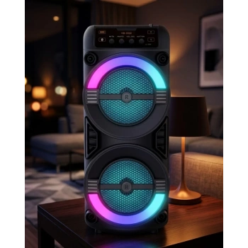 Nevamel® RGB Işıklı Bluetooth Hoparlör Kablosuz Taşınabilir Stereo Speaker