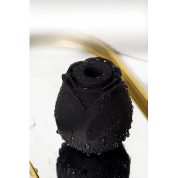 Nevamel® Rose Klitoral Emiş Ve Titreşim Vibratörü – Şarjlı Silikon Gül Tasarımlı Uyarıcı - Siyah