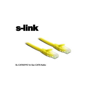 Nevamel® S-Link SL-CAT601YE CAT6 Patch 1Mt Kablo (Sarı)(1923)