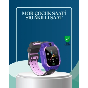 Nevamel® S10 Mor Çocuk Takip Saati Elektronik Bariyer ve Sesli Mesaj Destekli