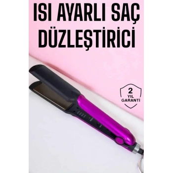 Nevamel® Saç Düzleştirici Isı Ayarlı Seramik Kaplama Döner Kablo Yıpranma Karşıtı