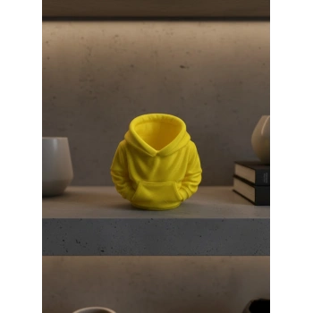 Nevamel® Sarı Hoodie Kalemlik 10x10 cm Masa Üstü Düzenleyici