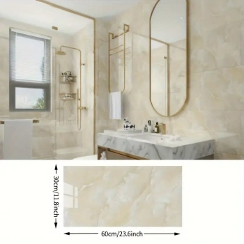 Nevamel Sarı Mermer Desenli Alüminyum Plastik Duvar Stickerı