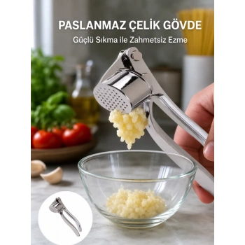 Nevamel® Sarımsak Presi Kolay Temizlik ve Yüksek Basınçlı Ezme