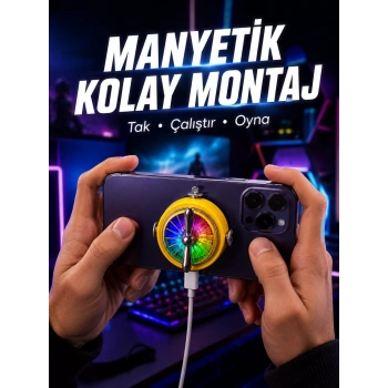 Nevamel® Şarj Edilebilir RGB Telefon Soğutucu Oyun Fanı
