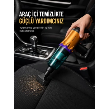Nevamel® Şarjlı Araç İçi El Süpürgesi Çok Amaçlı Kablosuz Vakum Temizleyici