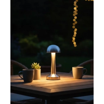 Nevamel® Şarjlı Kablosuz Mantar Masa Lambası Dokunmatik 3 Renk LED Modern Tasarım