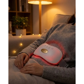 Nevamel® Şarjlı Kızılötesi Isı Terapili Titreşimli Bel ve Rahim Destek Kemeri USB 45-50 Derece Ayarlı