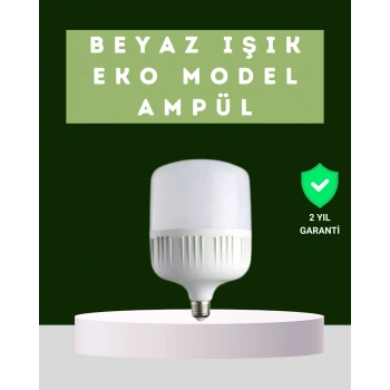 Nevamel® Şarjlı LED Torch Ampul 30 Watt Beyaz Işık Enerji Tasarruflu