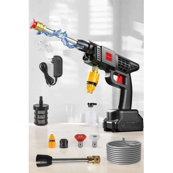 Nevamel Şarjlı Oto Yıkama Tabancası Su Basınçlı Hazneli Bataryalı