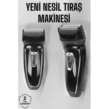 Nevamel Şarjlı Paslanmaz Çelik Bıçaklı ve Kablosuz Saç Sakal Tıraş Makinesi