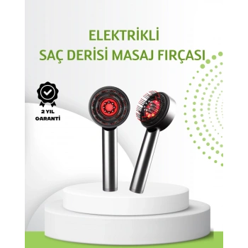 Nevamel® Şarjlı Saç Derisi Masaj Cihazı Kırmızı Işık ve 3D Tarak Dişli