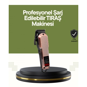 Nevamel Şarjlı Saç Kesme Makinesi – 4 Kademeli Ayar LCD Ekran ve Hızlı Şarj Desteği