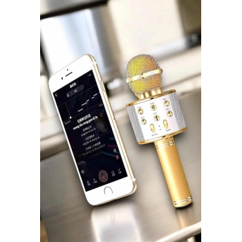 Nevamel Şarjlı ve Uzun Pil Ömürlü Karaoke Mikrofon USB Bellek Destekli Profesyonel Ses