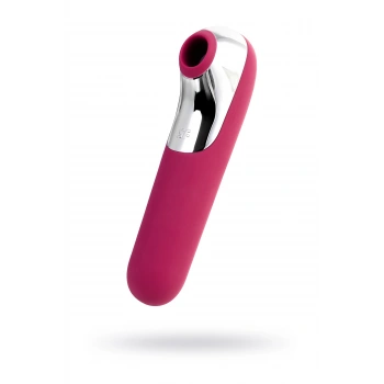 Nevamel® Satisfyer Dual Love Pink Vakum Klitoral Uyarıcı Vibratör, Silikon, Kırmızı, 16 Cm